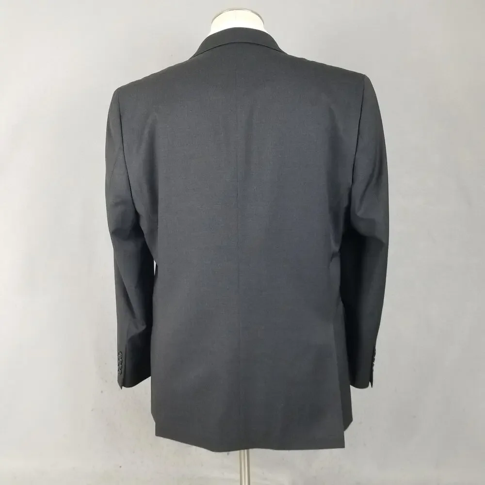 Stafford Suit Mens 44 Regular Jacket 40x27 Pants Gray Wool‎ Blend Classic Fit